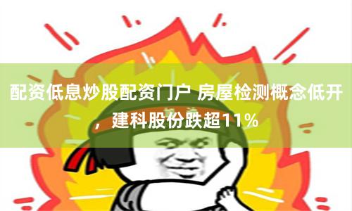 配资低息炒股配资门户 房屋检测概念低开，建科股份跌超11%
